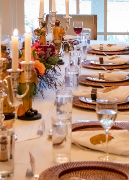 istock Table Setting-Holiday Thanksgiving or Christmas turkey meal 1191065066