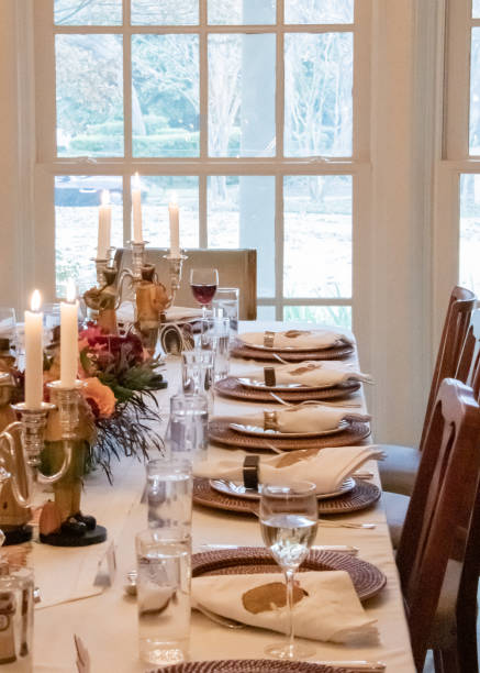 istock Table Setting-Holiday Thanksgiving or Christmas turkey meal 1191065631