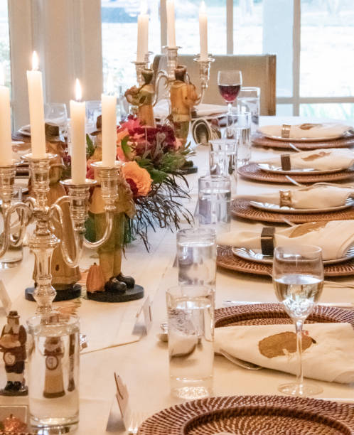 istock Table Setting-Holiday Thanksgiving or Christmas turkey meal 1191065677