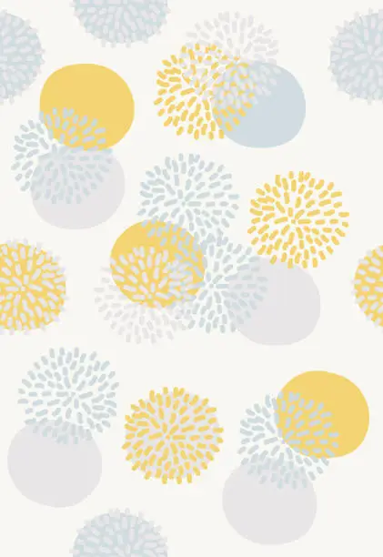 Vector illustration of seamless pattern with natural backgrounds. surface design for textile, covering and craft working.floral pattern, flower, foliage flat design. abstract backgrounds.