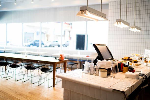 Interior of an empty coffee shop
