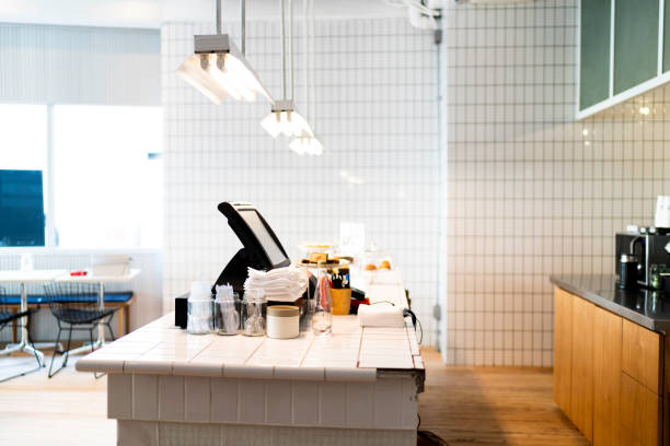 Interior of an empty coffee shop