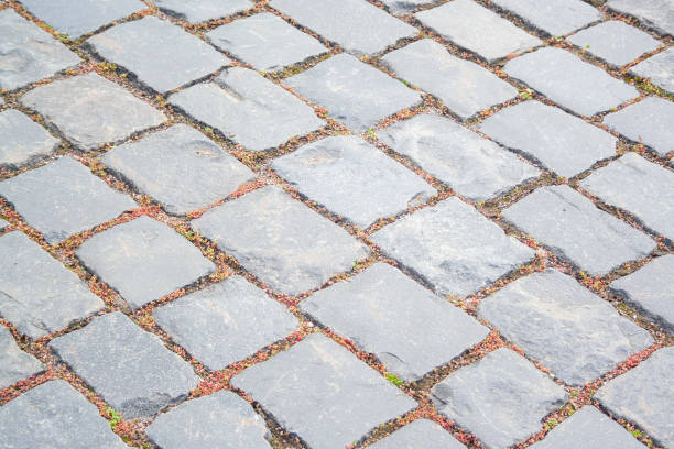 istock Old aged granite paving stones 1191075791