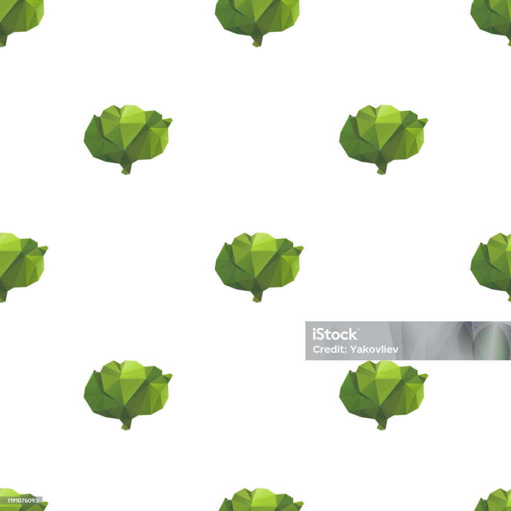 Cabbage Paper Model Layout Cabbage Triangle Shape Seamless Pattern Backgrounds Wrapping Paper ...