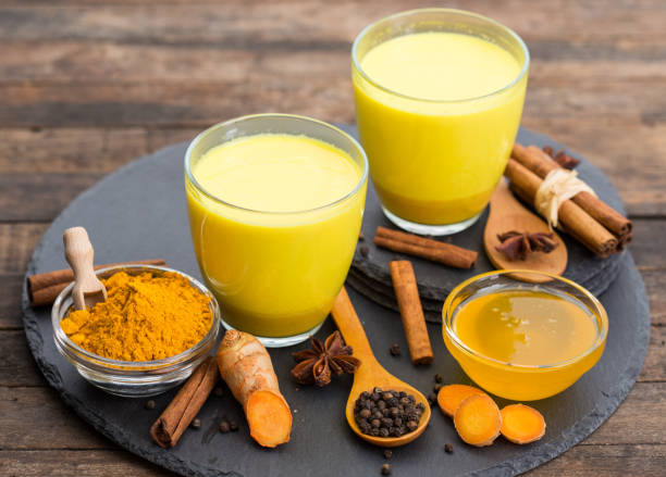 istock Turmeric golden milk latte with honey and cinnamon 1191076882
