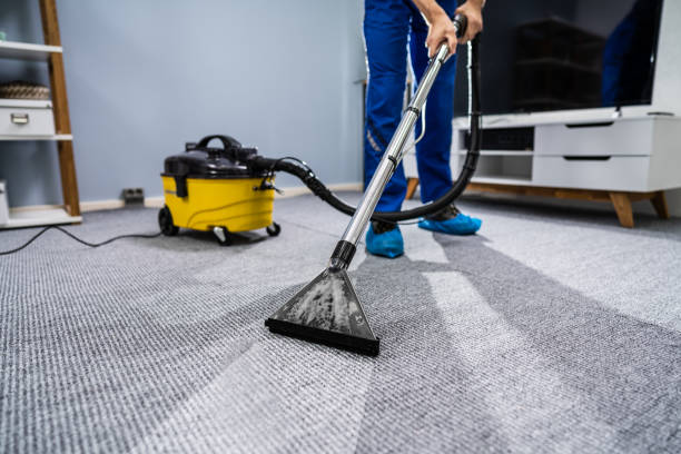 istock Person Cleaning Carpet With Vacuum Cleaner 1191080450