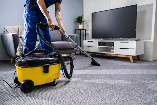 istock Person Cleaning Carpet With Vacuum Cleaner 1191080453