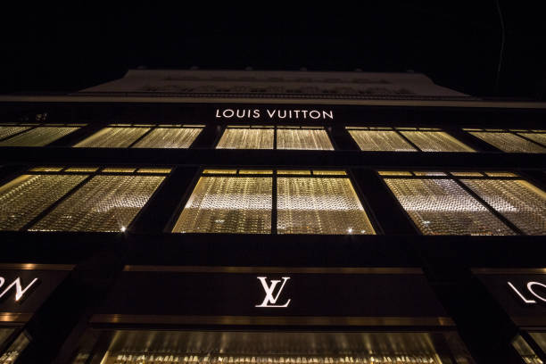 Louis Vuitton Current Promation Showcase Stock Photo - Download Image Now -  Close-up, Designer Clothing, Change Purse - iStock