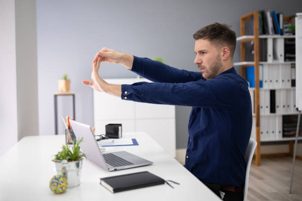 istock Businessman Stretching His Arms 1191082005