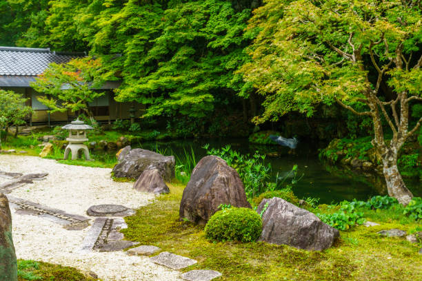felsengarten des nanzen-ji tempels, kyoto - sakyo stock-fotos und bilder