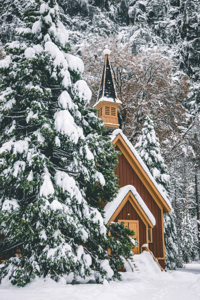 istock Yosemite Chapel in Snow 1191087429
