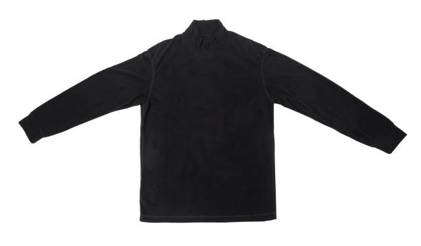 istock Blank black long sleeve t shirt turtle neck mock up template isolated on white background with clipping path 1191087564