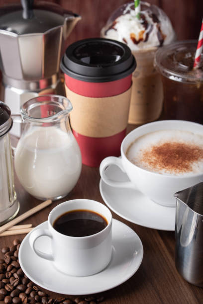istock variety of coffee drinks, cafe image 1191087761