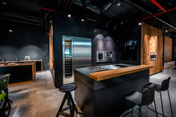 istock Modern kitchen interior design as a part of a luxurious kitchen improvement store 1191088440