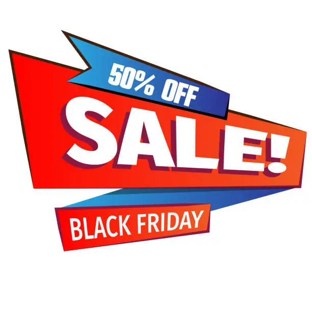 Vector illustration of Black friday sale banner