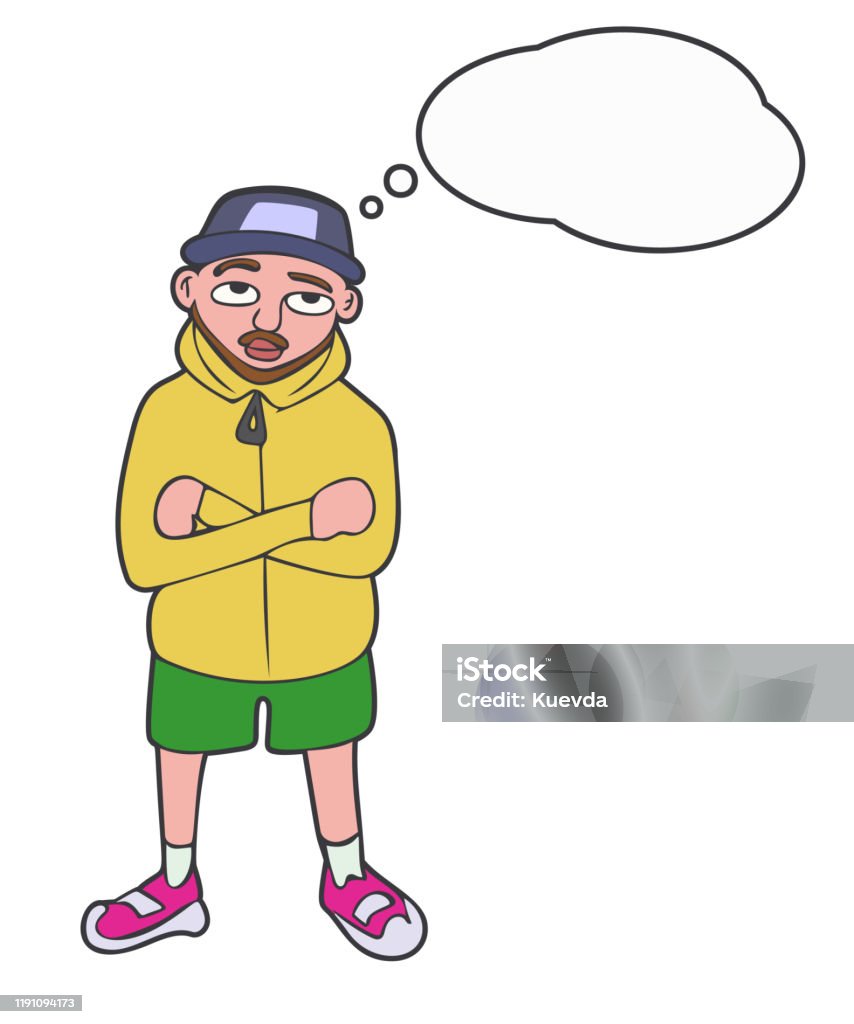 Nhân Vật Tuổi Teen Hoạt Hình Nhàm Chán Với Bong Bóng Suy Nghĩ Hình ...