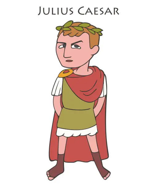 Vector illustration of Julius Caesar cartoon vector character