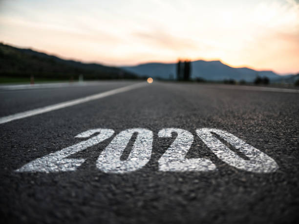 istock Empty asphalt road and New year 2020 concept 1191094313