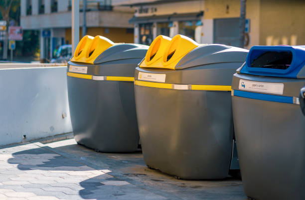 istock recycling containers on a street in Spain 1191098934