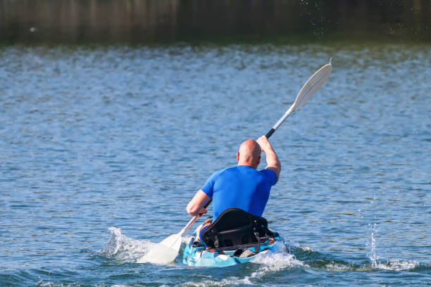 istock Young Man Kayaking on Lake. Lake Kayaking. 1191099190