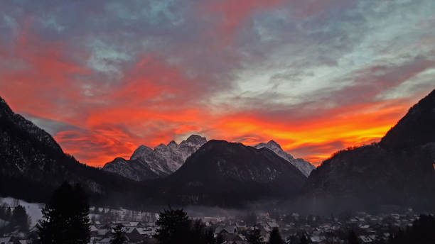 istock Winter sunset in the mountains 1191099339