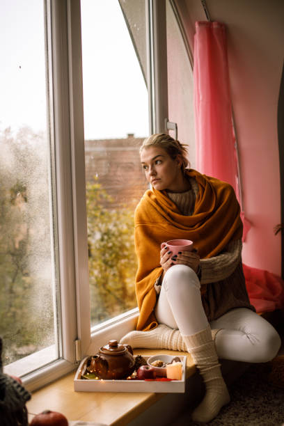 istock Enjoying warm tea on a cold autumn day 1191111367