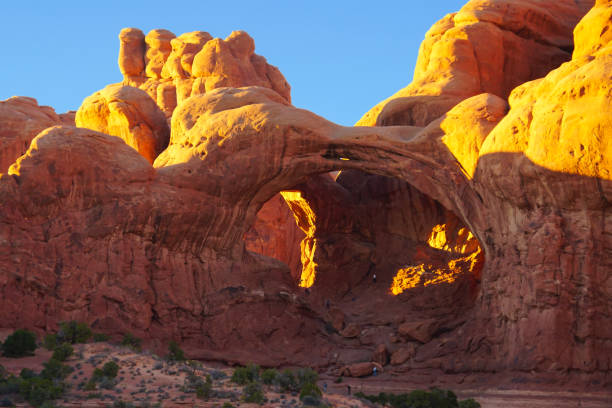 Double Arch in the Late Afternoon stock photo