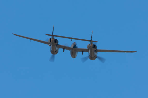 istock Tail view of a P38 Lightning (WWII American fighter plane) 1191124491