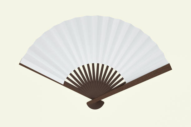 istock Fans with white background,chinese style decoration,3d,rendering. 1191126355