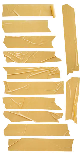istock Brown adhesive tape set collection isolated on white background 1191132022