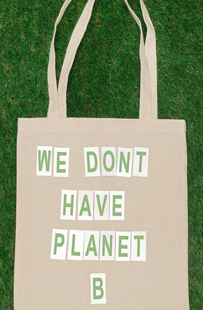 istock Cotton bag with ecological inscription 1191133445
