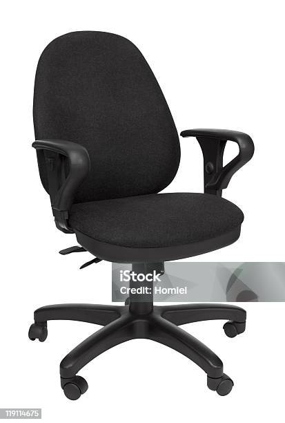 Office Chair Stock Photo - Download Image Now - Chair, Spinning, Black Color