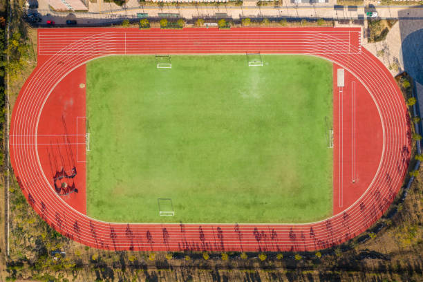 istock Playground taken with drones from the sky 1191146797