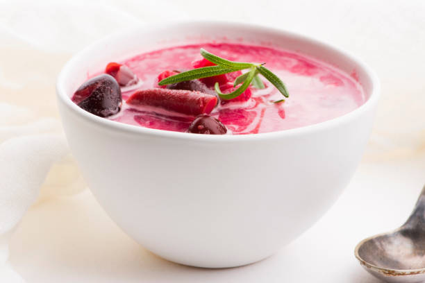 istock Beet root european soup called borscht with parsley 1191162190