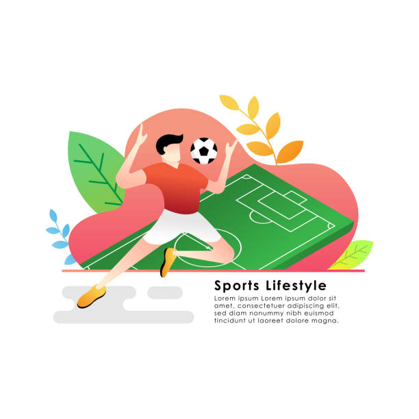 ilustrações, clipart, desenhos animados e ícones de ilustração do vetor do jogador do futebol ou do jogador de futebol. - euro