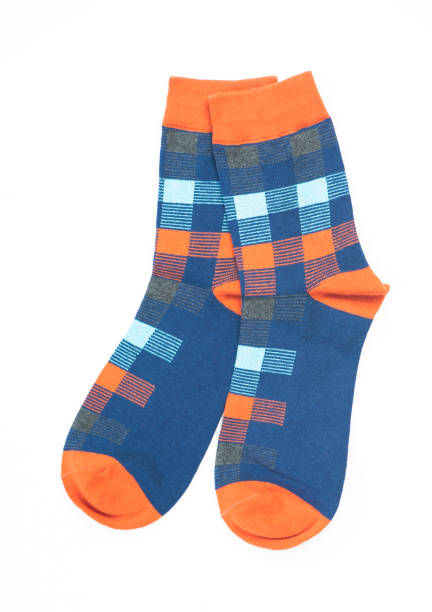 istock Pair of socks isolated on a white background, Top view, Clipping Path 1191169994