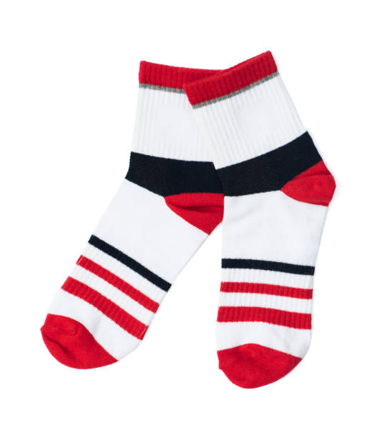 istock Pair of socks isolated on a white background, Top view, Clipping Path 1191170014