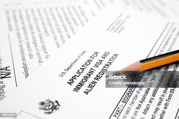 Immigrant Visa Stock Photo - Download Image Now - Emigration and Immigration, Document, Application Form