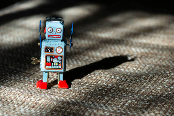 istock Vintage blue robot toy 1191175082