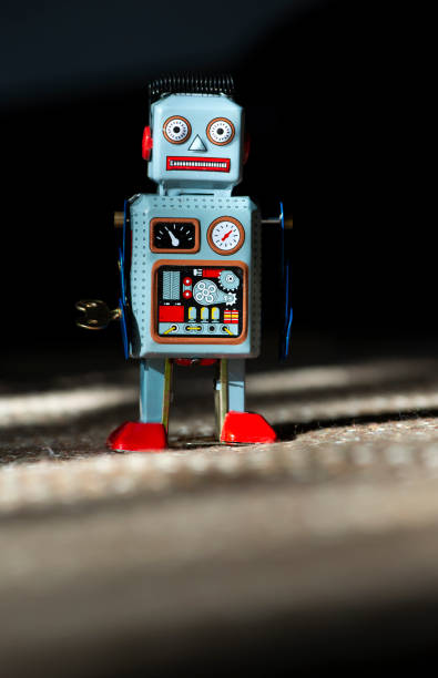 istock Vintage blue robot toy 1191175134