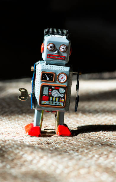 istock Vintage blue robot toy 1191175168