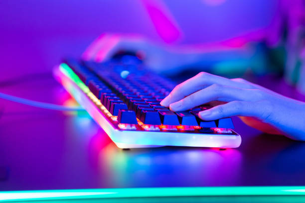 istock Esport RGB mouse and keyboard 1191175480