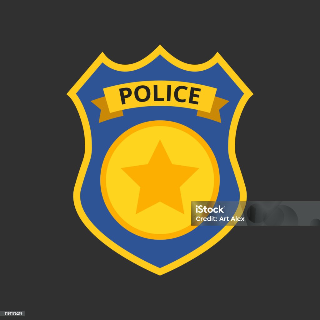 Police officer badge icon. Vector Illustration. Police Badge stock vector
