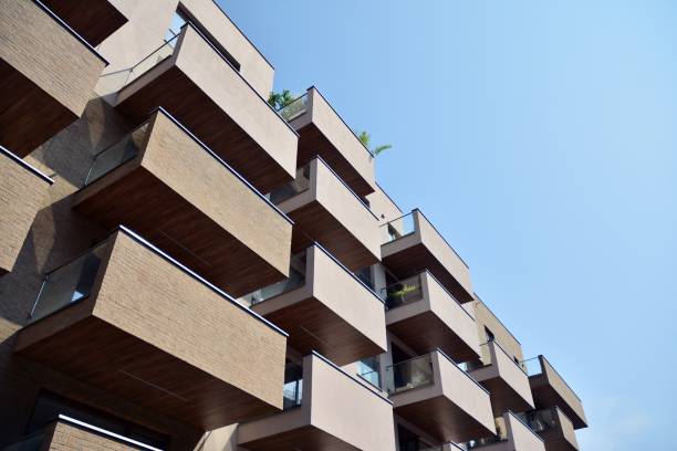 istock Modern apartment buildings on a sunny day with a blue sky. 1191183408