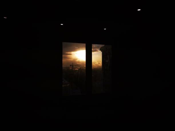 istock Sunset in the dark 1191184062
