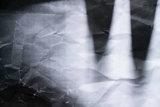 Photocopy paper jam or crumpled texture and background, close up