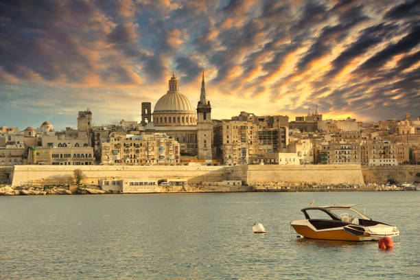 istock View of Valleta, Malta, on a sunset 1191192453
