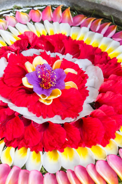 istock Traditional indonesian decorative bowl with flowers 1191194120