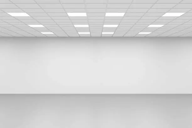 Photo of Abstract symmetrical empty open space office