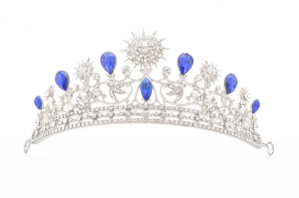 istock silver tiara with diamonds and sapphires on black 1191194209
